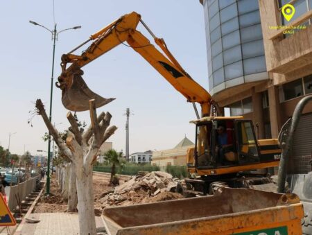 إنطلاق أشغال تهيئة شارع محمد الخامس في إنزكان