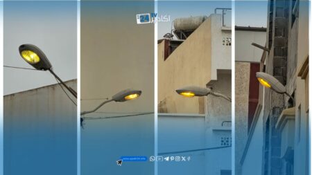 الإنارة العمومية تضئ أحد أحياء اكادير في عز النهار