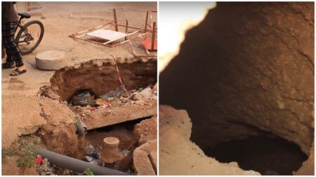 أيت ملول: حفرة مكشوفة تعرض حياة المارة للخطر، وسط مطالب بتدخل الجهات الوصية