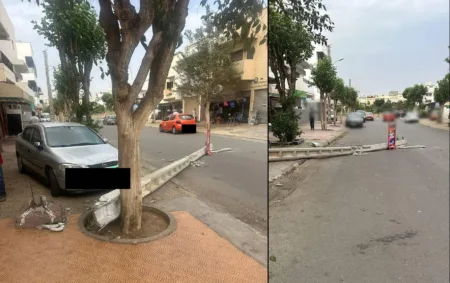 أكادير: سقوط عمود كهربائي في حي 'ليزاميكال' يثير قلق الساكنة والمطالبة بتدخل عاجل
