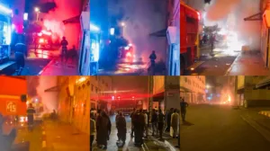 أكادير و بالفيديو: اندلاع حريق مهول في مقهى للأسماك، يرعب الساكنة، و يستنفر المسؤولين.