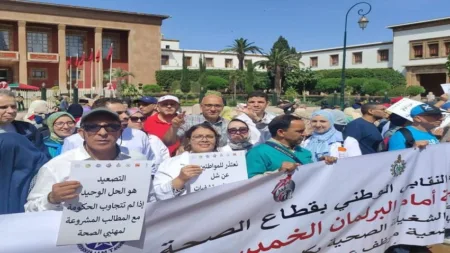 التنسيق النقابي الوطني بقطاع الصحة يستأنف النضال مع بداية العام الجديد