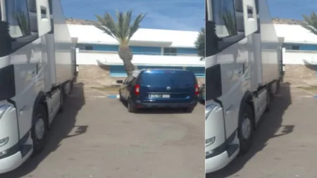 حملة تفتيش شاحنة مشبوهة، تقود لحجز أطنان من الأكياس البلاستيكية المحظورة ضواحي أكادير.