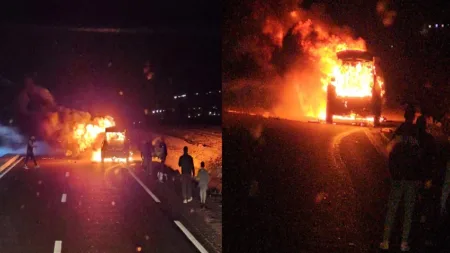 بالفيديو : النيران تلتهم سيارة بمدينة أكادير.