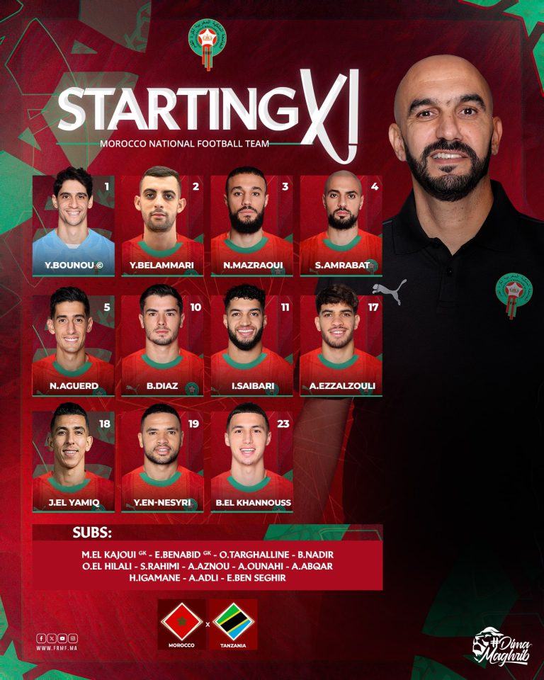 تشكيلة المنتخب الوطني ضد المنتخب التنزاني 2 Starting 768x960 1