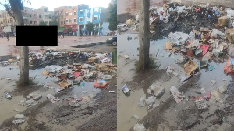 اشتوكة: تحويل ساحة بقلب جماعة أيت اعميرة إلى مكب للنفايات يجلب تنبيهات رواد مواقع التواصل الاجتماعي