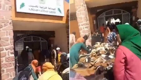 مواطنون يسوقون قطيعا من المواشي نحو مقر جماعتهم احتجاجا على الكلاب الضالة