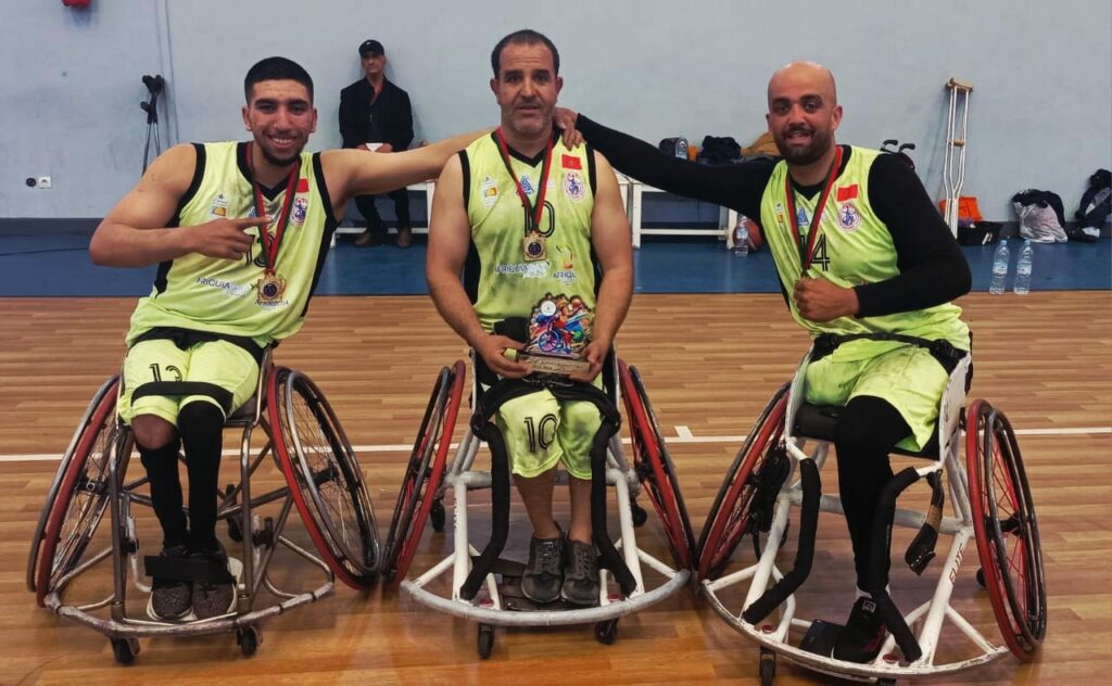 فريق سوس أكادير لكرة السلة على الكراسي المتحركة يحتفظ بلقب البطولة الوطنية 2 Equipe de basket ball en fauteuil roulant Souss Agadir 1