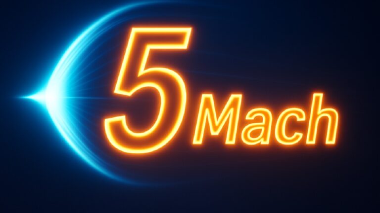 صورة توضيحية لصاروخ يفوق سرعة الصوت يمر عبر موجات صدمة، تمثل وحدة ماخ لقياس السرعات الفرط صوتية