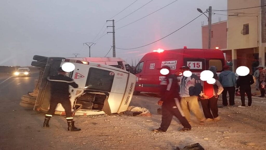 اشتوكة أيت باها: حادثة سير  ترسل 15 عاملاً زراعيا للمستشفى