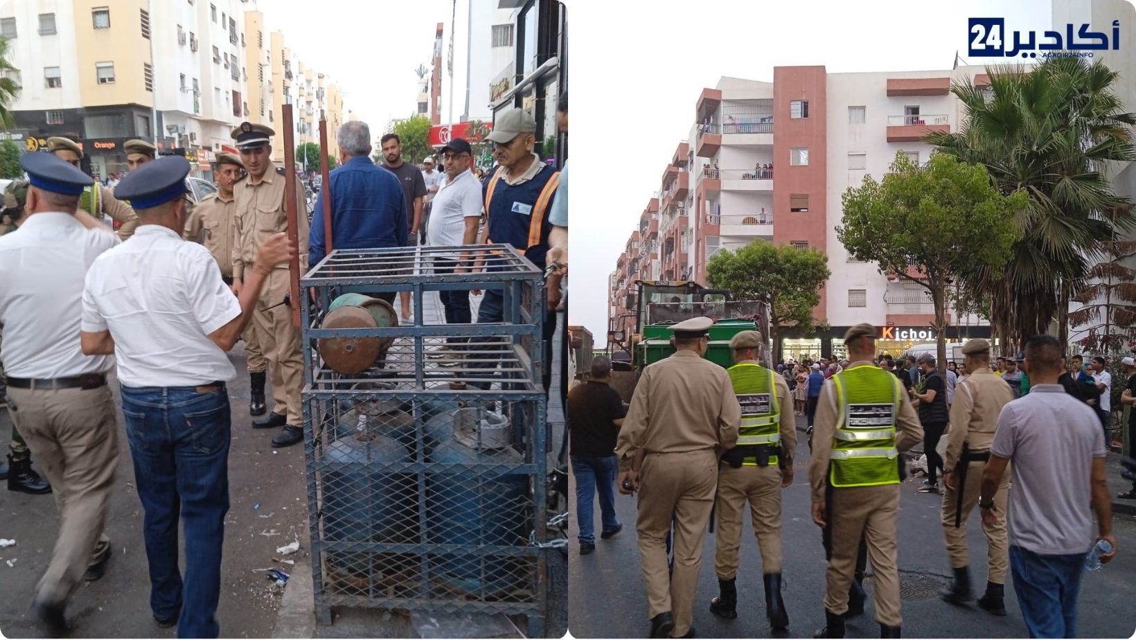 أكادير: حملة ليلية مفاجئة تزلزل حي السلام وتعيد الأرصفة للمواطنين