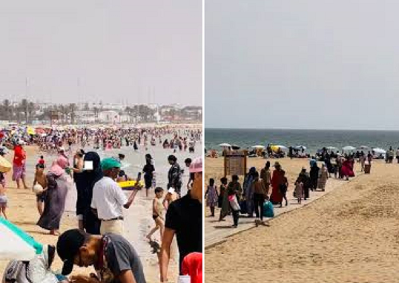 إقبال غير مسبوق على شواطئ أكادير وسط موجة حر بسوس ماسة