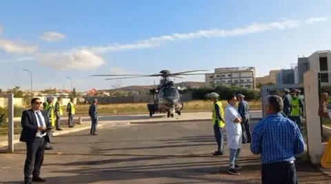 نقل الشاب أمين بوسعادة عبر مروحية للعلاج في الرباط بعد بتر ساقه في حادث دهس بوجدة