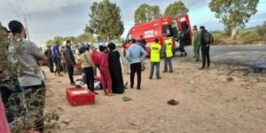 أزيد من 20 مصابا في حادث اصطدام شاحنة بحافلة للركاب