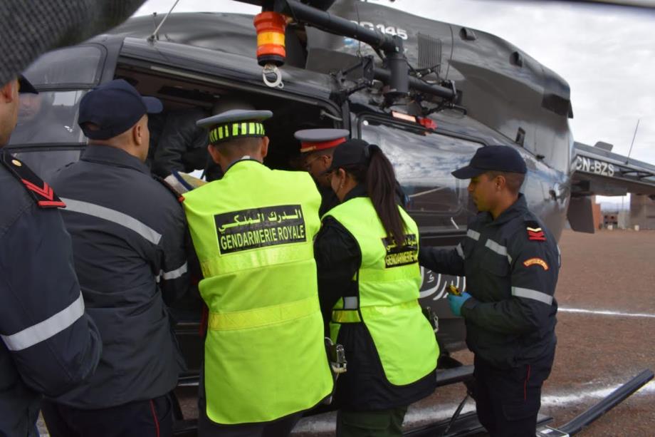 نقل امرأة في حالة حرجة بمروحية الدرك إلى مستشفى تحناوت بإقليم الحوز