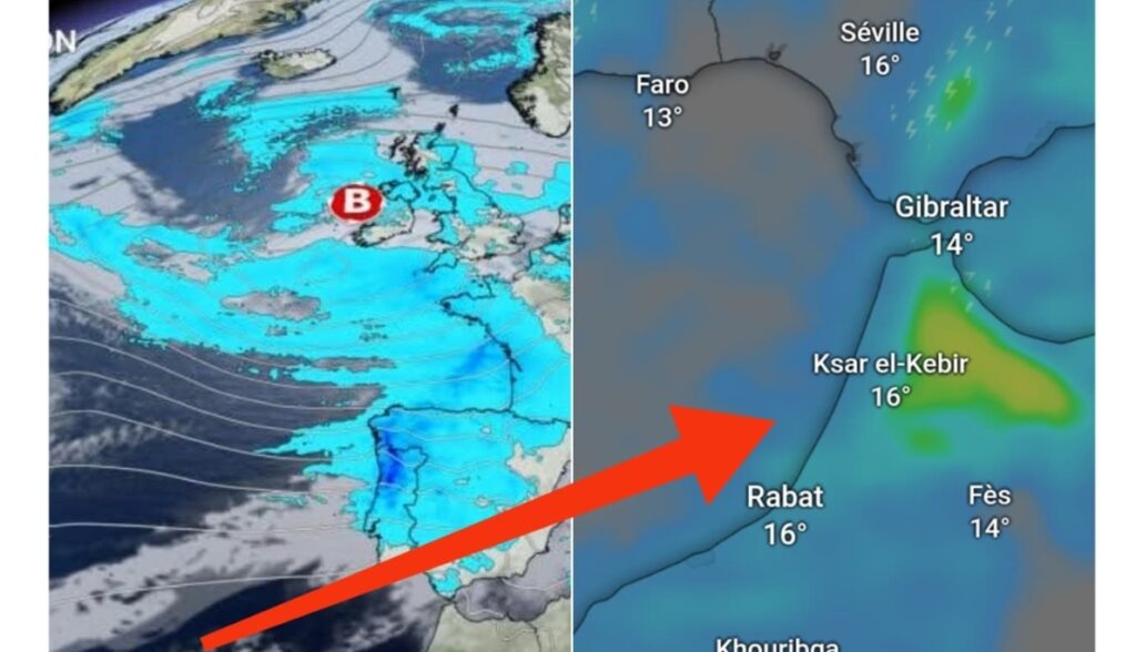 عاصفة “نيلز” تستعد لاجتياح أجواء المغرب: منخفض أطلسي يحمل الأمطار والثلوج نهاية الأسبوع