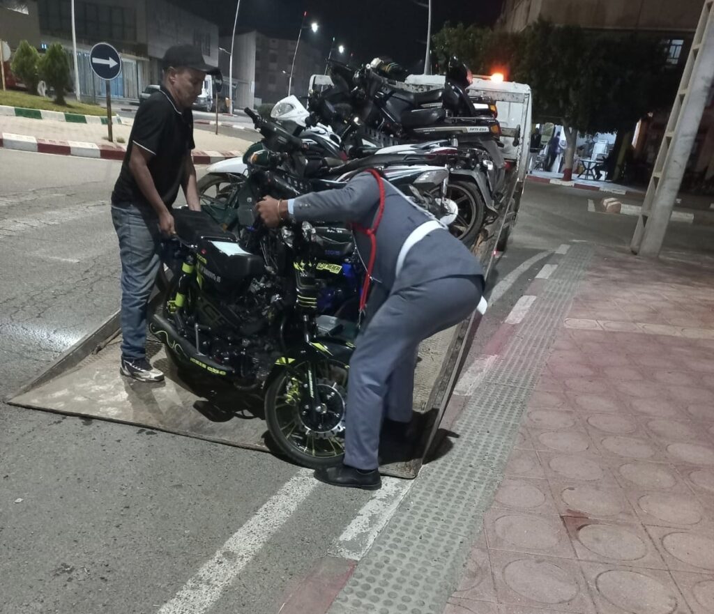 حملات أمنية واسعة ضد الدراجات النارية المخالفة للقانون بسبت الكردان