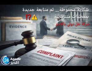 شكاية محفوظة… ثم متابعة جديدة بمعطيات متناقضة: مستثمر مغربي يكشف “خللاً قانونياً مقلقاً” في ملف شركة نقل دولي بأكادير