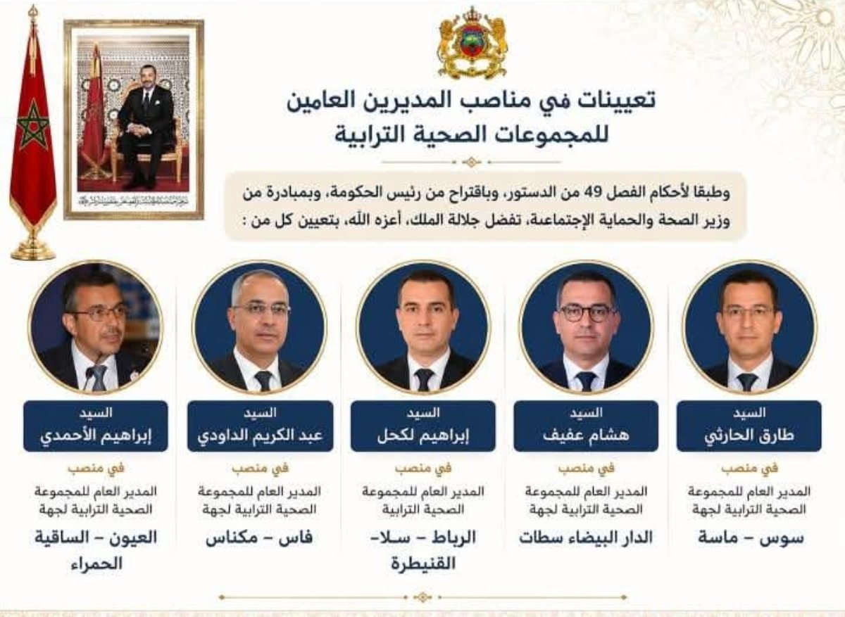 تعيينات ملكية جديدة على رأس المجموعات الصحية لجهات المغرب خلال المجلس الوزاري بالرباط