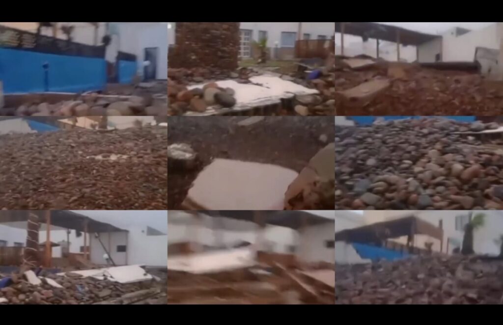 سيدي إفني: أمواج هائجة تلتهم سور فندق "آيت بعمران" التاريخي وتستنفر الساكنة (+فيديو)