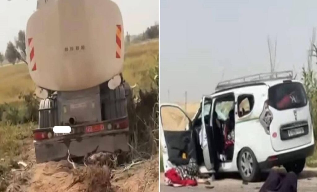 حادثة خطيرة بمدارة أيت ميلك.. إصابات وسط ركاب “طاكسي كبير” بعد اصطدام عنيف بشاحنة للمياه