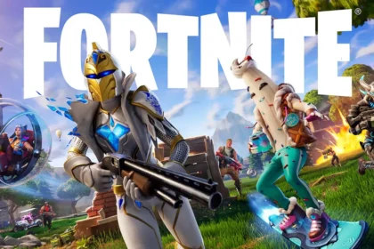 لعبة Fortnite على شاشة ألعاب إلكترونية