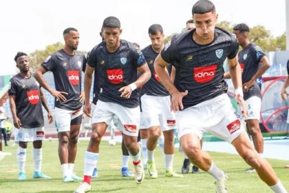 لاعبي أمل تيزنيت في الحصة التدريبية الاخيرة