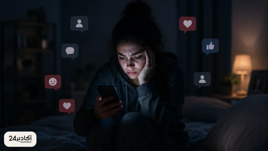 السوشيال ميديا ليست بريئة دائماً.. متى تتحول من تواصل إلى ضغط نفسي؟ - أكادير24