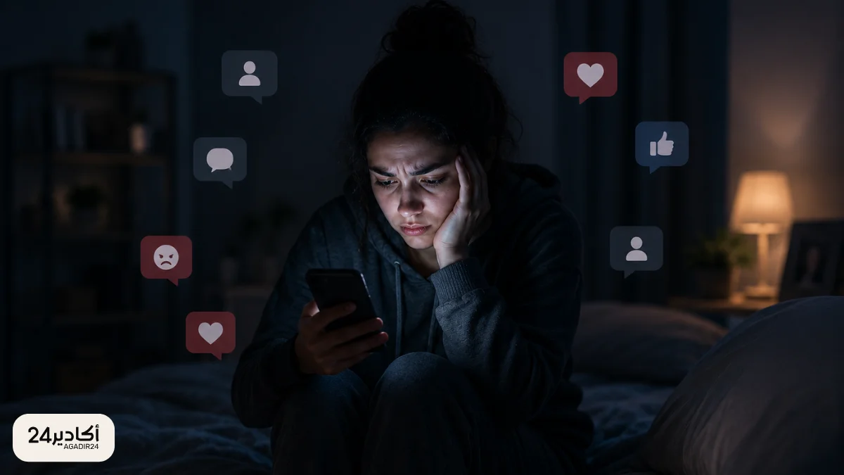 السوشيال ميديا ليست بريئة دائماً.. متى تتحول من تواصل إلى ضغط نفسي؟ - أكادير24