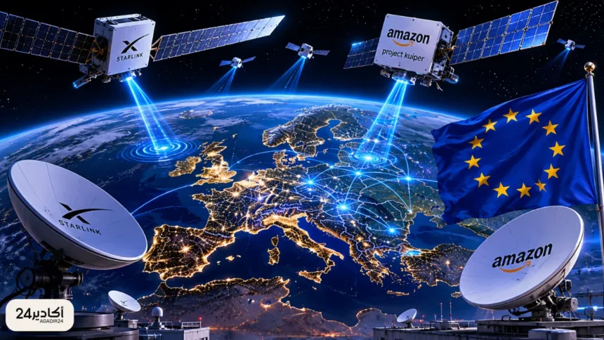 أقمار Starlink وAmazon تقترب من أوروبا.. اختبار جديد لسيادة بروكسل الرقمية - أكادير24