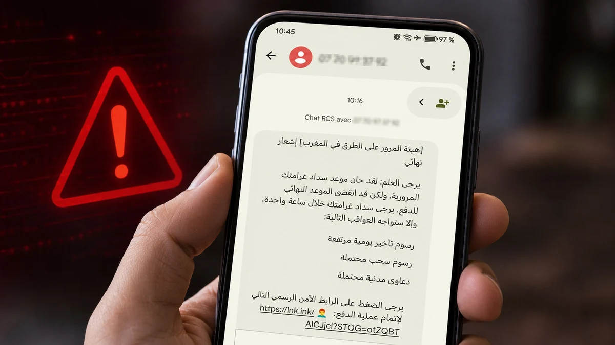 رسائل مزيفة باسم مخالفات السير تستهدف المغاربة بروابط مشبوهة