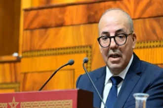 أضاحي عيد الأضحى في سوق للمواشي بالمغرب