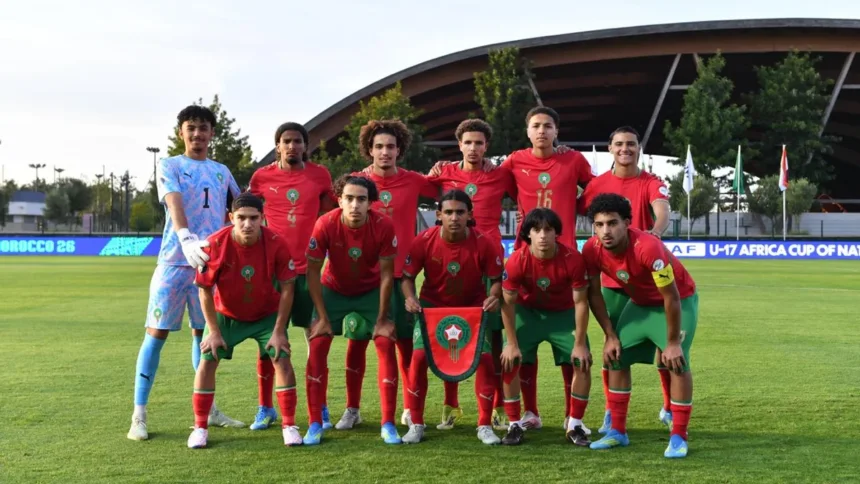 المنتخب المغربي لأقل من 17 سنة قبل مباراة الكاميرون في كأس إفريقيا