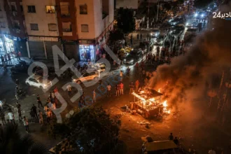 حريق بعربة بائع جائل بحي السلام في أكادير وسط تجمع المواطنين