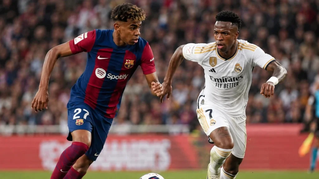 كلاسيكو الأحد بين برشلونة وريال مدريد.. لقب الليغا على بعد نقطة كلاسيكو الأحد بين برشلونة وريال مدريد في كامب نو