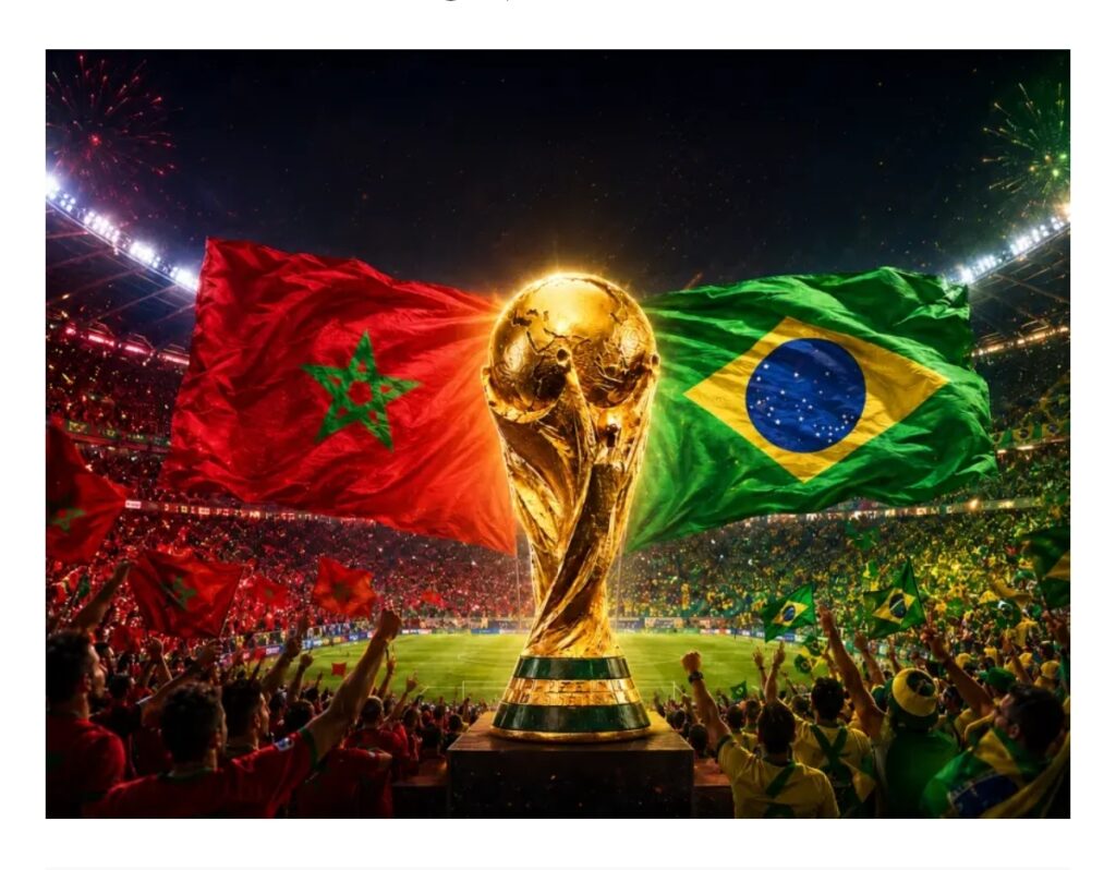 موعد مباراة المغرب والبرازيل في كأس العالم 2026 والقنوات الناقلة مجاناً