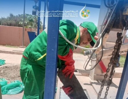 سوس ماسة : تحركات ميدانية مكثفة للحفاظ على كفاءة البنية التحتية للتطهير السائل سوس ماسة : تحركات ميدانية مكثفة للحفاظ على كفاءة البنية التحتية للتطهير السائل