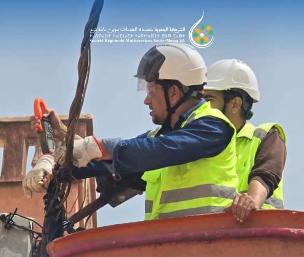 الشركة الجهوية سوس ماسة تستبق ذروة الصيف بحملة صيانة حرارية لكهرباء مراكز الاصطياف باشتوكة أيت باها
