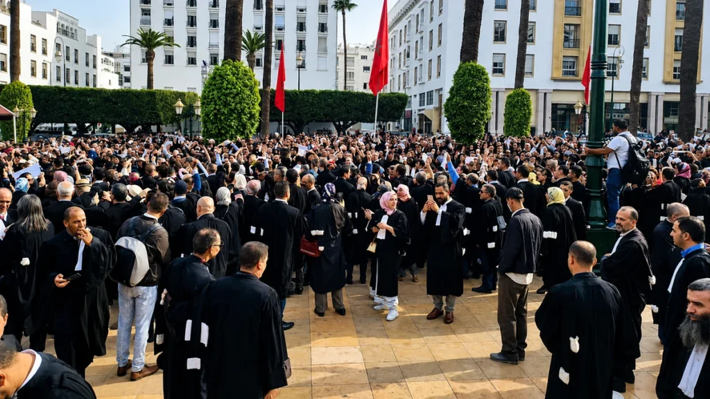 Manifestation d'avocats marocains
