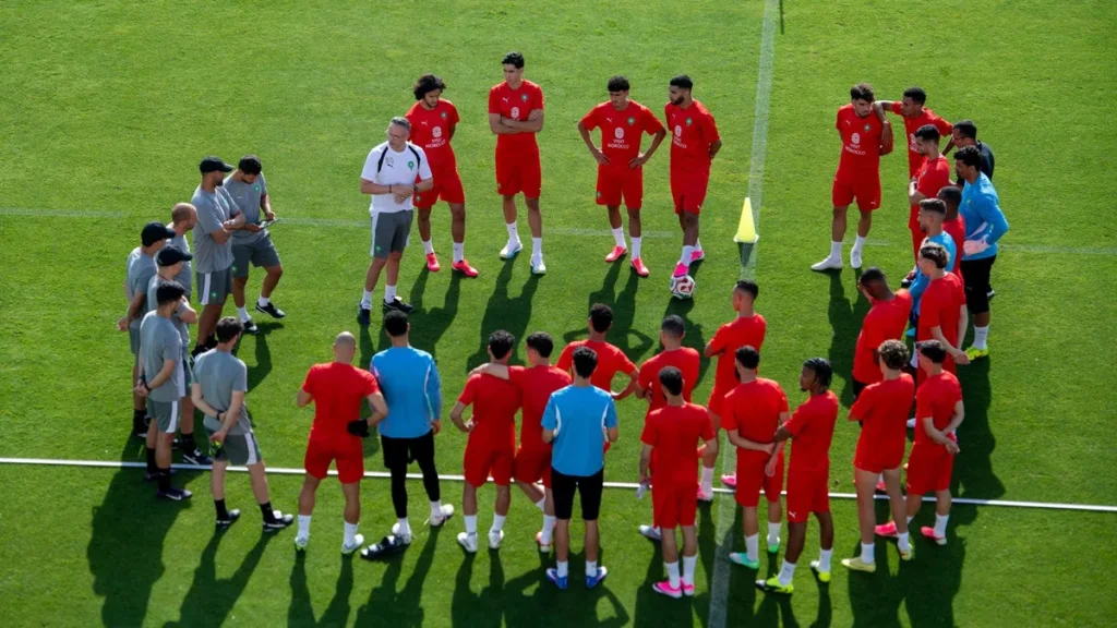 لاعبي المنتخب المغربي قبل المشاركة في كأس العالم 2026