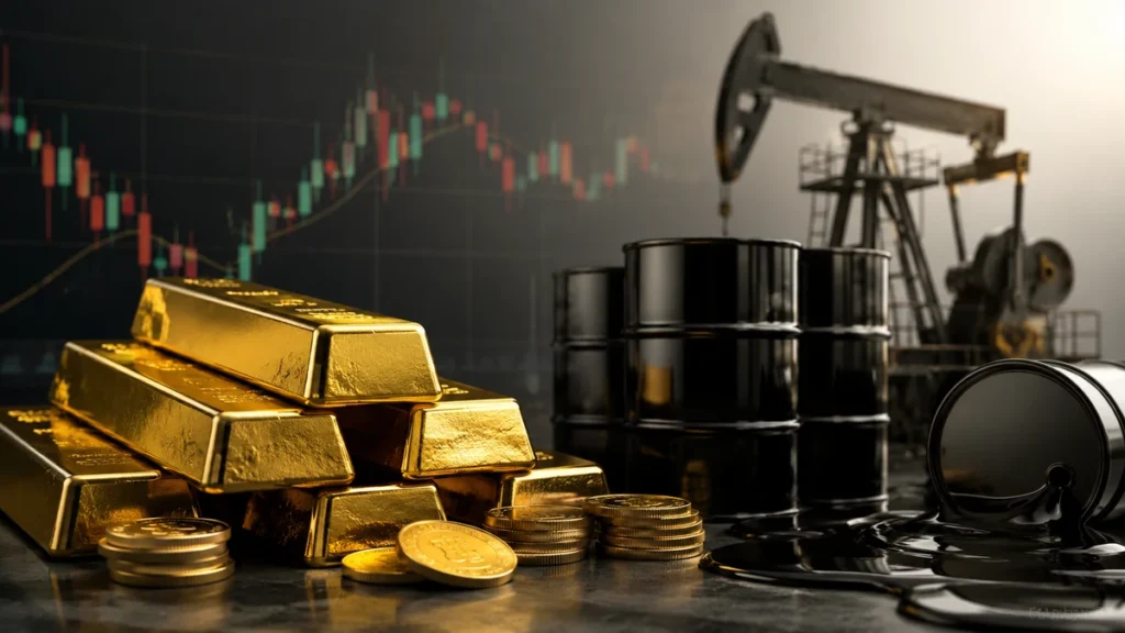 pétrole et de l'or