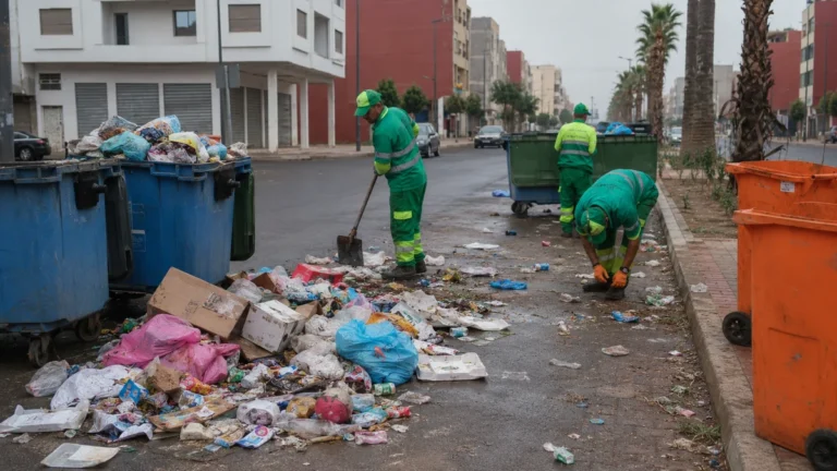 عمال النظافة بتدارت أنزا في مواجهة الرمي العشوائي للنفايات