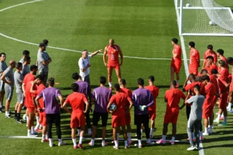 لمنتخب الوطني يجري ثاني حصة تدريبية بالولايات المتحدة الأمريكية