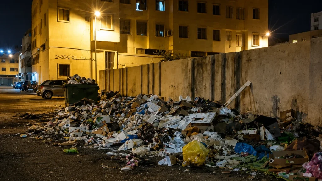 Déchets accumulés