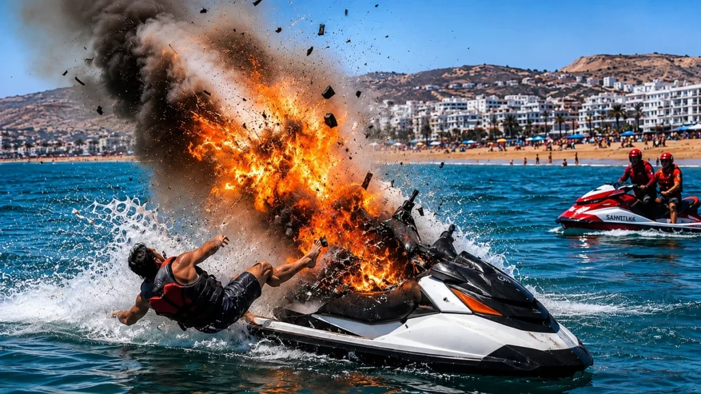 أكادير: إنفجار “جيت سكي” بمارينا يُصيب سائقه بجروح متفاوتة jet ski agadir