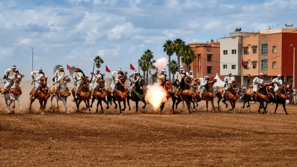 حين يلتقي لمعان الفضة بصهيل الخيل.. التبوريدة تفتح ذاكرة المغرب في تيزنيت tborida timizar