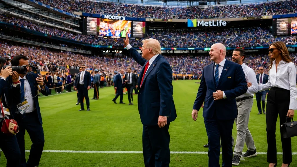 ترامب يحضر نهائي مونديال 2026 بين إسبانيا والأرجنتين ويشارك في تسليم الكأس trump fifia26